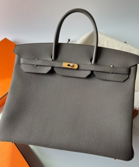 에르메스 버킨백40 그레이 금장 토고가죽